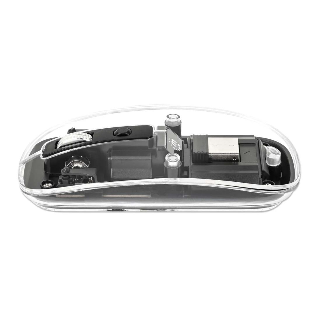 Manhattan Rechargeable Wireless USB Mouse Transparent/Black