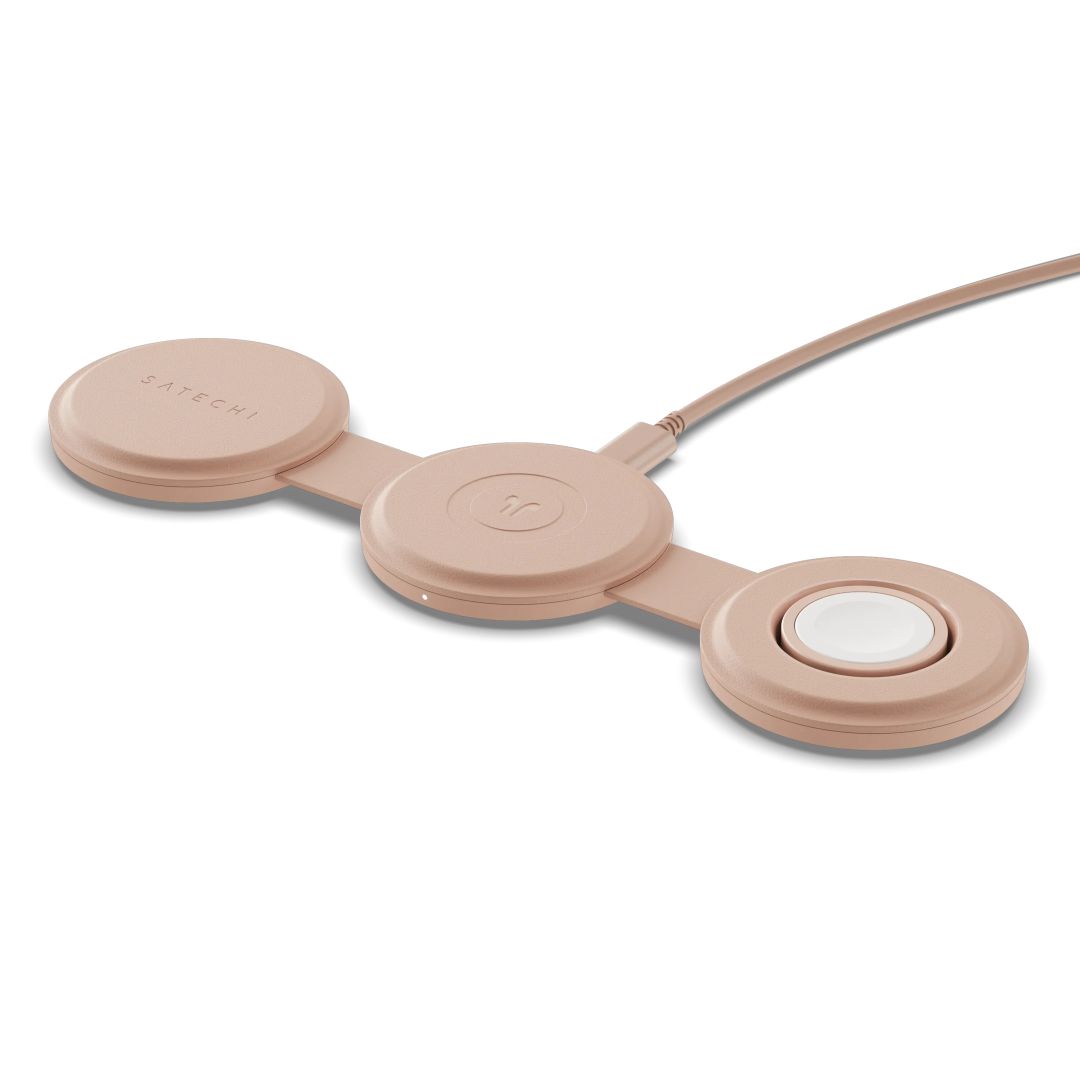 Satechi OntheGo 3-in-1 Wireless Charger Desert Rose