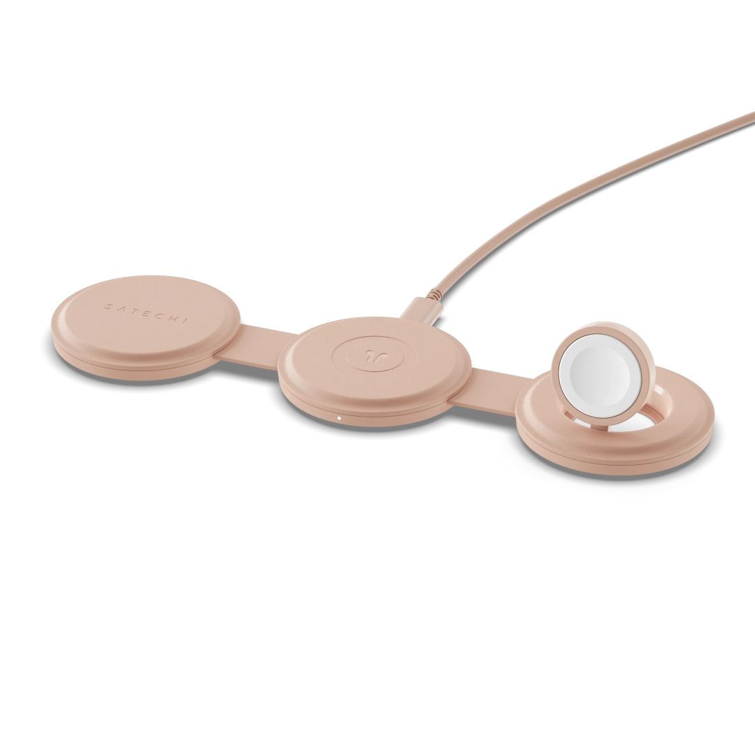 Satechi OntheGo 3-in-1 Wireless Charger Desert Rose