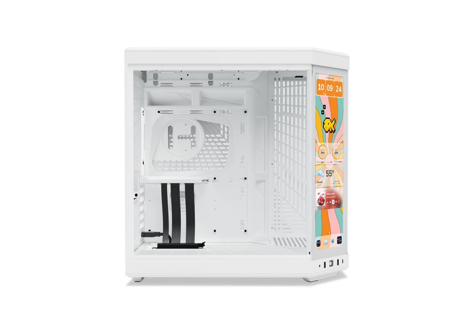 HYTE Y70 Touch Infinite Tempered Glass White