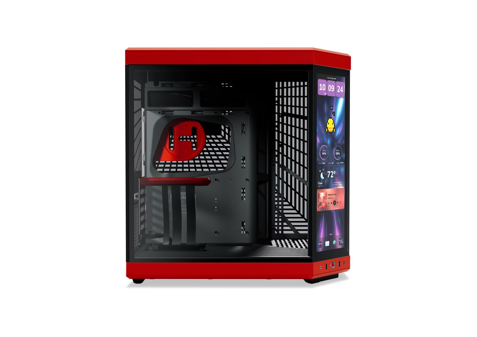 HYTE Y70 Touch Infinite Tempered Glass Black/Red