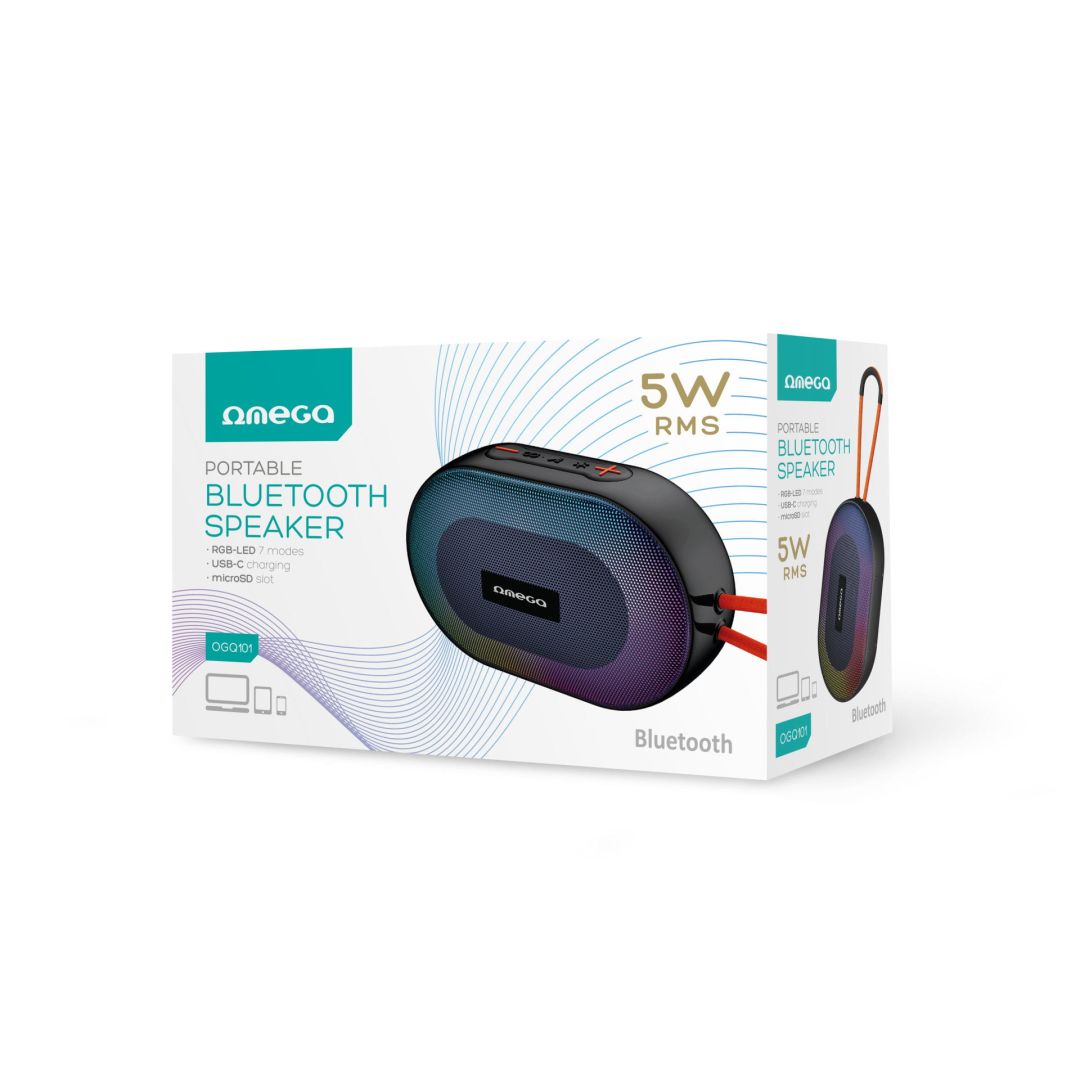 Platinet Omega OGQ101 RGB Bluetooth Speaker Black
