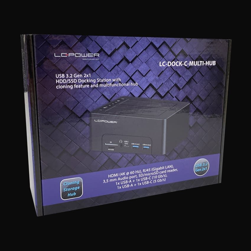 LC Power LC-DOCK-C-MULTI-HUB Docking Station Black
