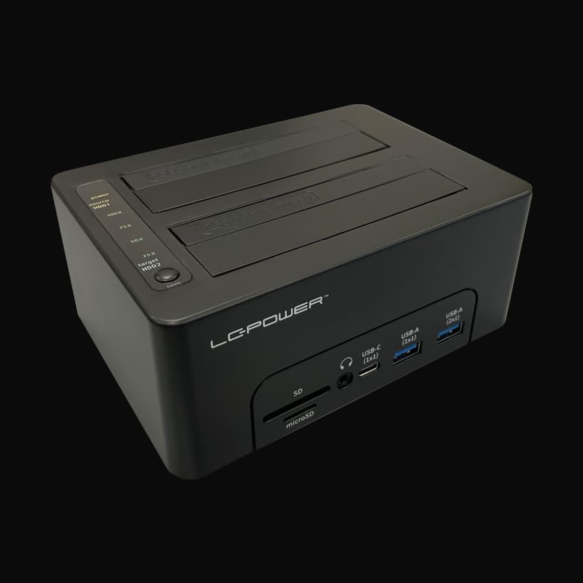 LC Power LC-DOCK-C-MULTI-HUB Docking Station Black