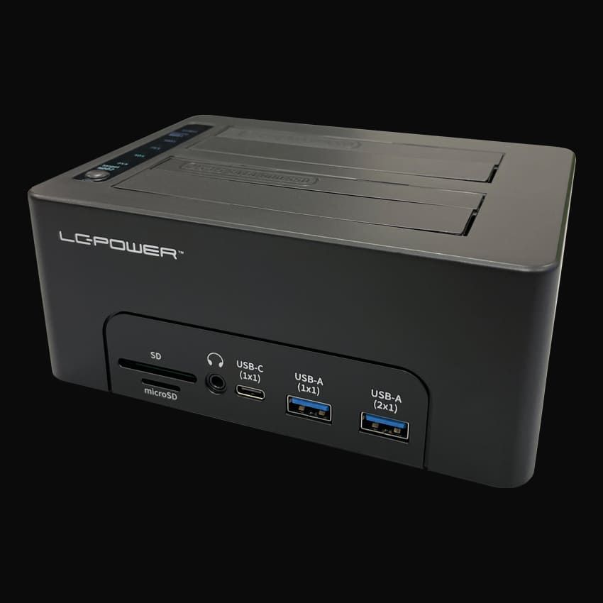LC Power LC-DOCK-C-MULTI-HUB Docking Station Black