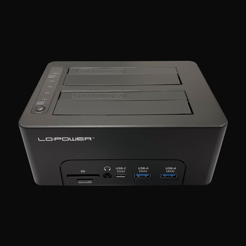 LC Power LC-DOCK-C-MULTI-HUB Docking Station Black