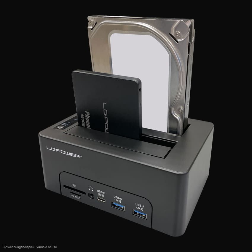 LC Power LC-DOCK-C-MULTI-HUB Docking Station Black