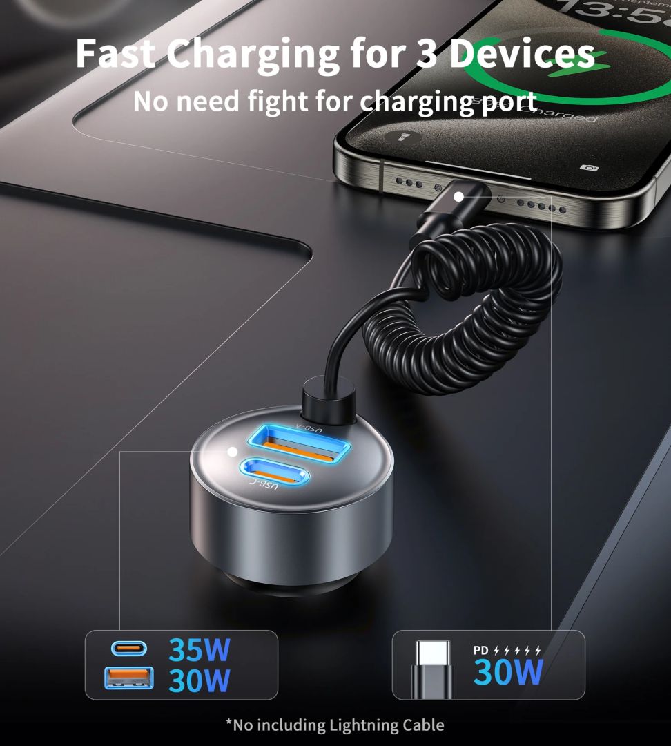Choetech  TC0030 65W Car Charger Black