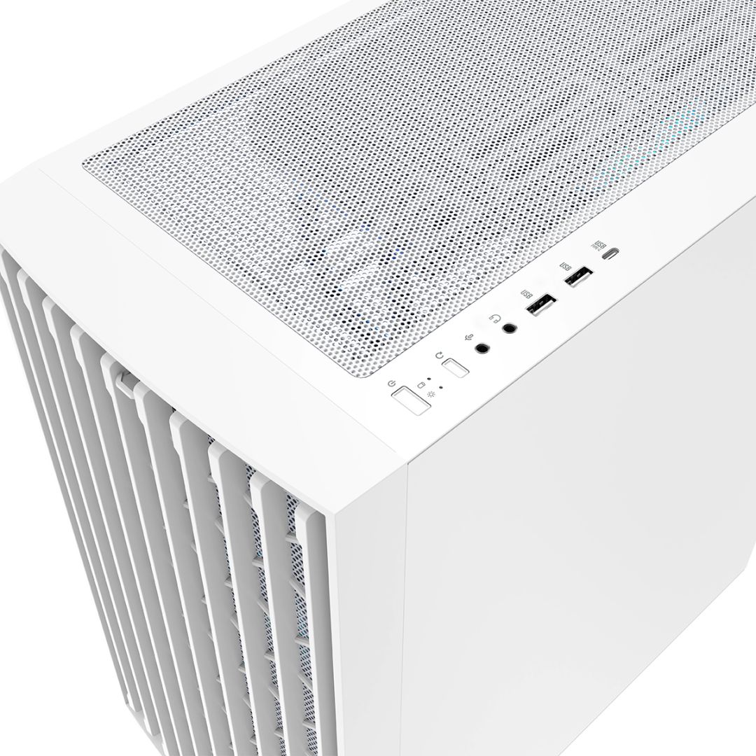 Modecom Breeze ARGB Flow Tempered Glass White