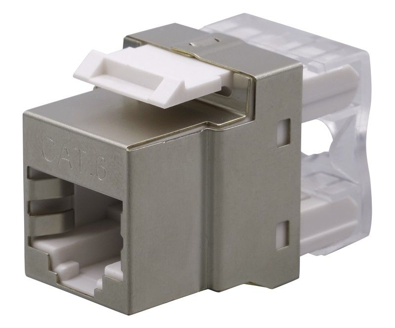 Nestron Keystone STP csatlakozó; Cat6; 180°; dual IDC (Krone/110)