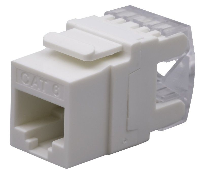 Nestron Keystone UTP csatlakozó; Cat6; 180°; dual IDC (Krone/110)