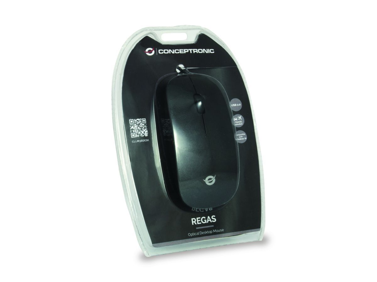 Conceptronic  Regas Desk Mouse Black