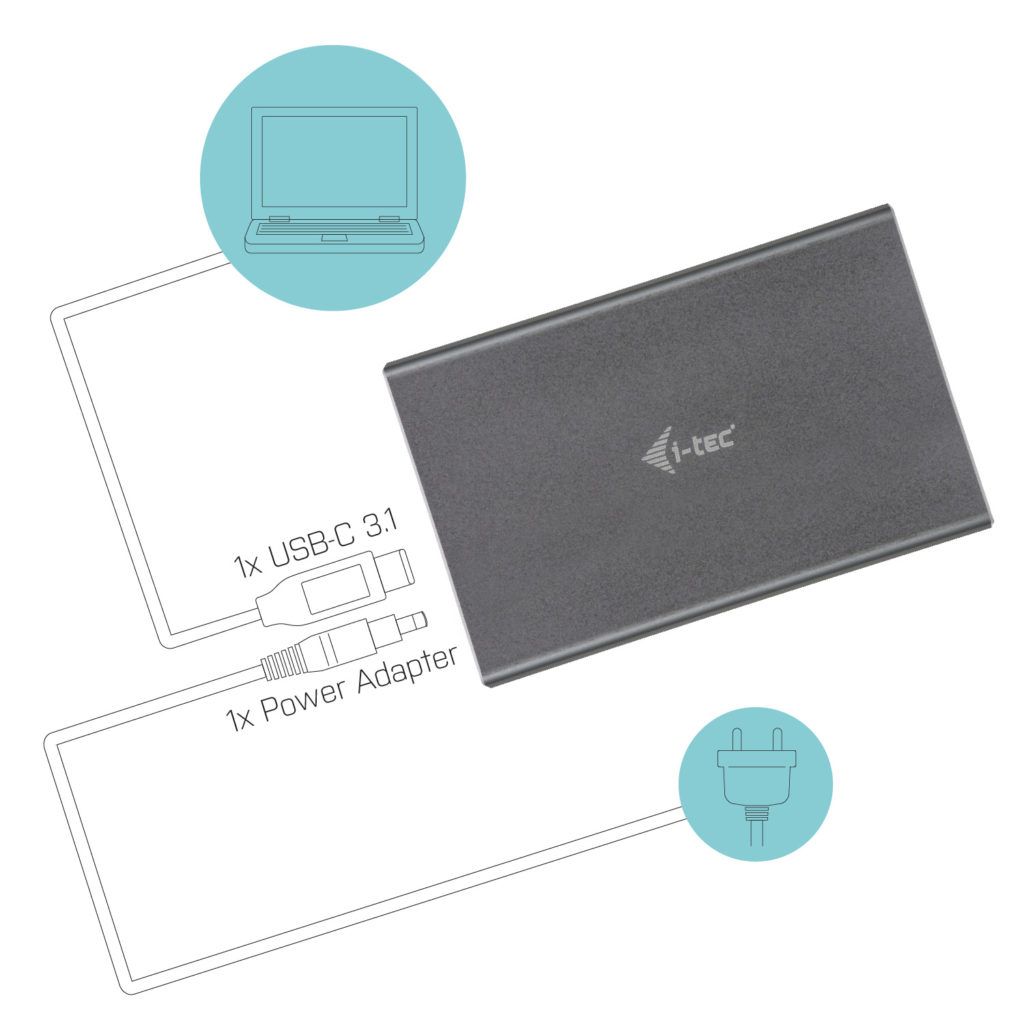 I-TEC MySafe USB 3.0 / USB-C 3.1 Gen. 2, External case for 2x SATA M.2 drive, RAID 0/1/JBOD Support