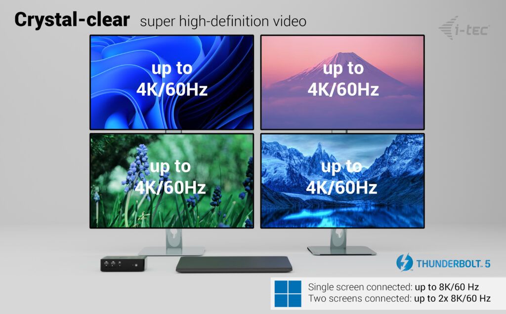 I-TEC Thunderbolt5 Quattro Display Docking Station