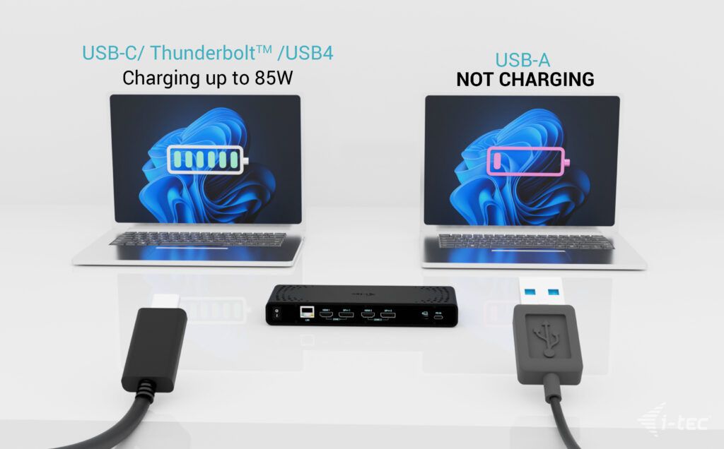 I-TEC Universal Dual 4K Display Docking Station + Power Delivery 85W