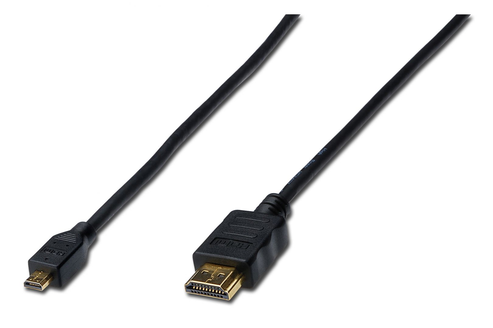 Assmann HDMI High Speed connection cable, type D - A 1m Black