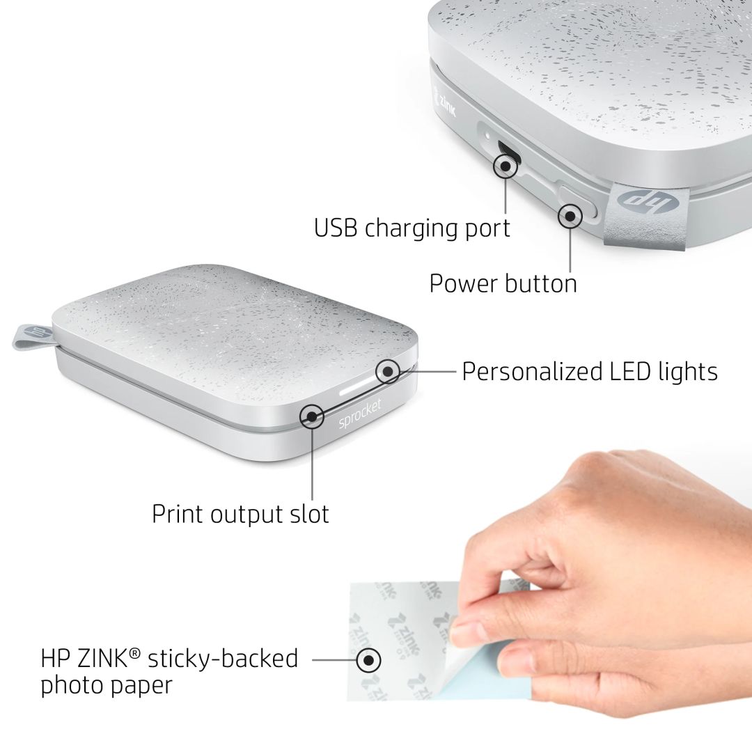 HP Sprocket Bluetooh Fotónyomtató White