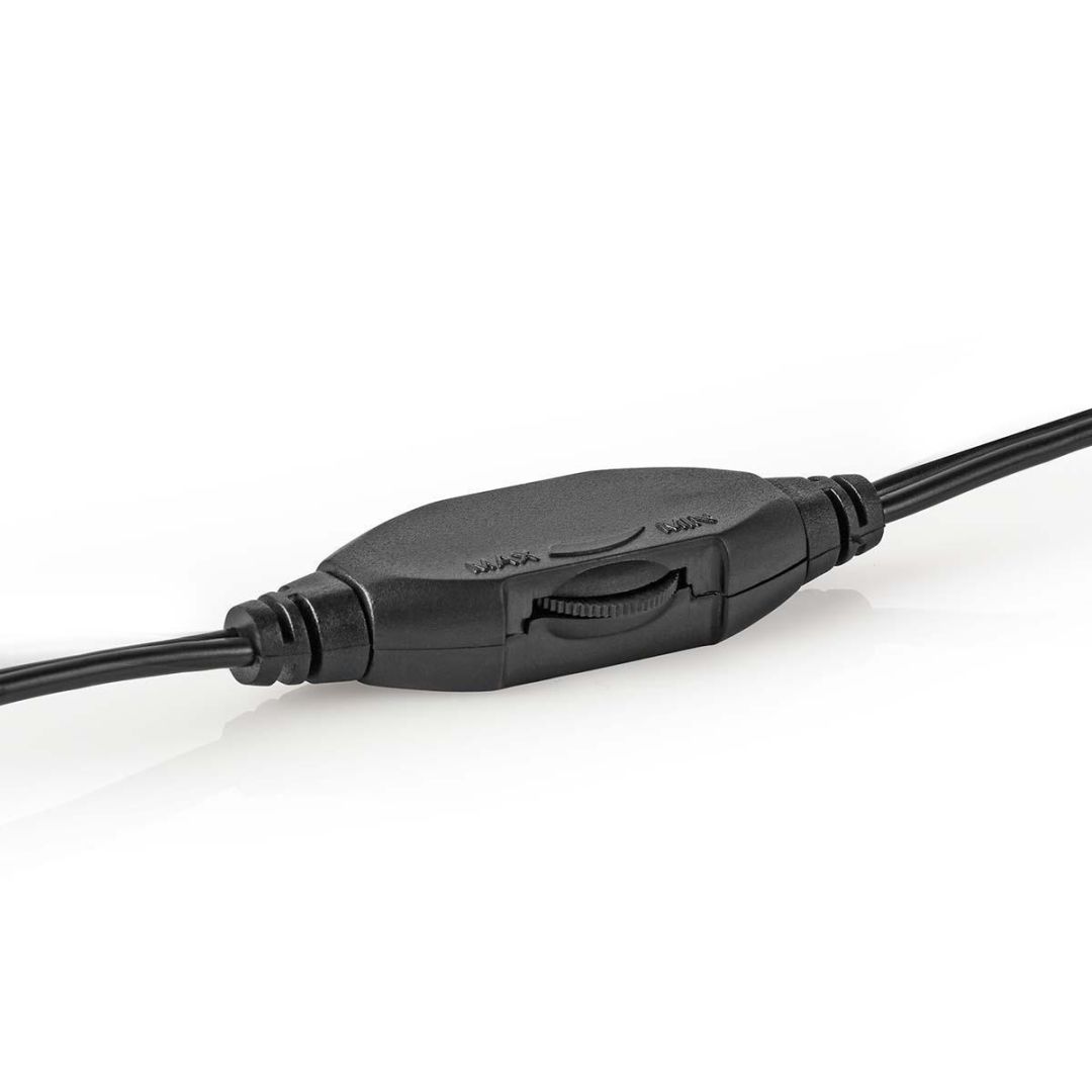 Nedis HPWD1200BK Over-Ear Wired Headphones Black/Silver