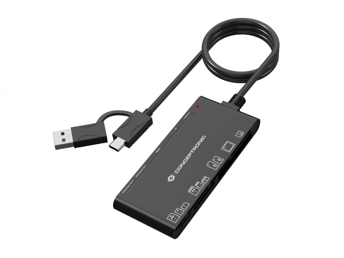 Conceptronic  BIAN10B 7-in-1 Card Reader Black