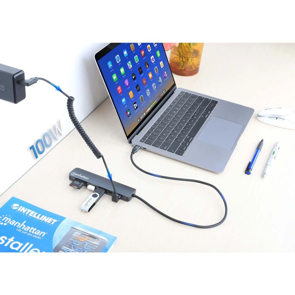 Manhattan USB-C PD 7-in-1 HDMI 4K Docking Station / Multiport Hub