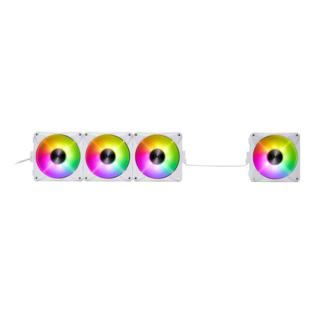 A-Data HURRICANE MAG 120 ARGB PWM Magnetic Fan White (4-pack)
