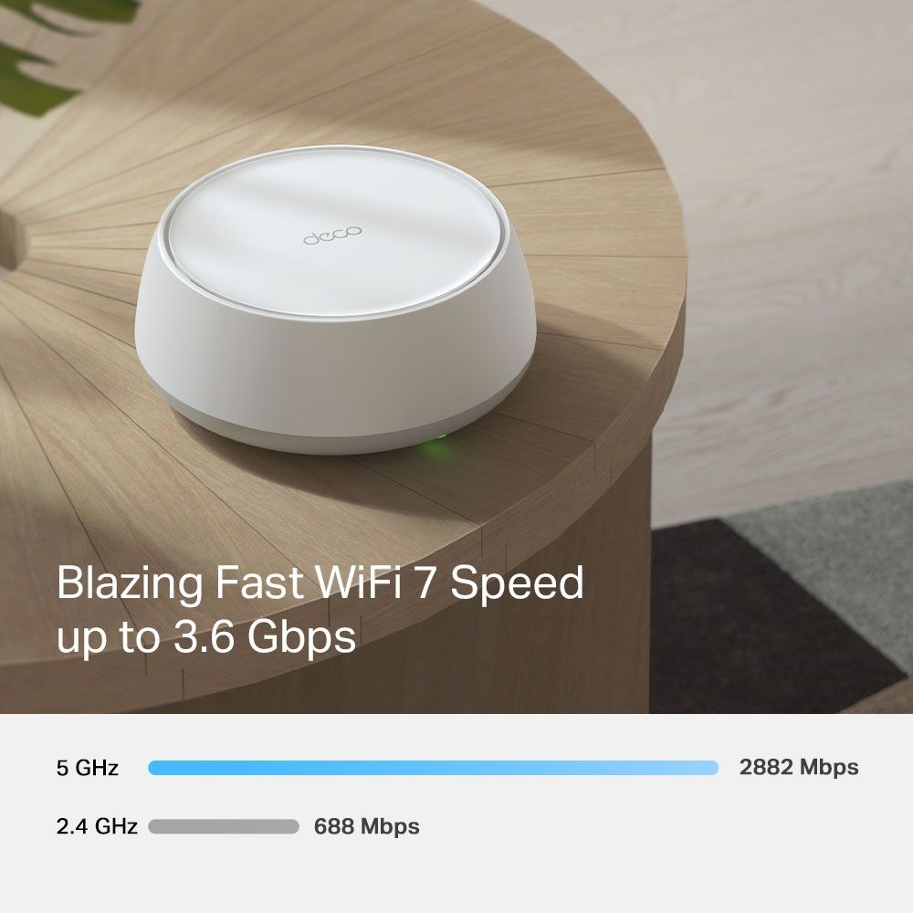 TP-Link Deco BE22 BE3600 Whole Home Mesh WiFi 7 System (1 Pack)
