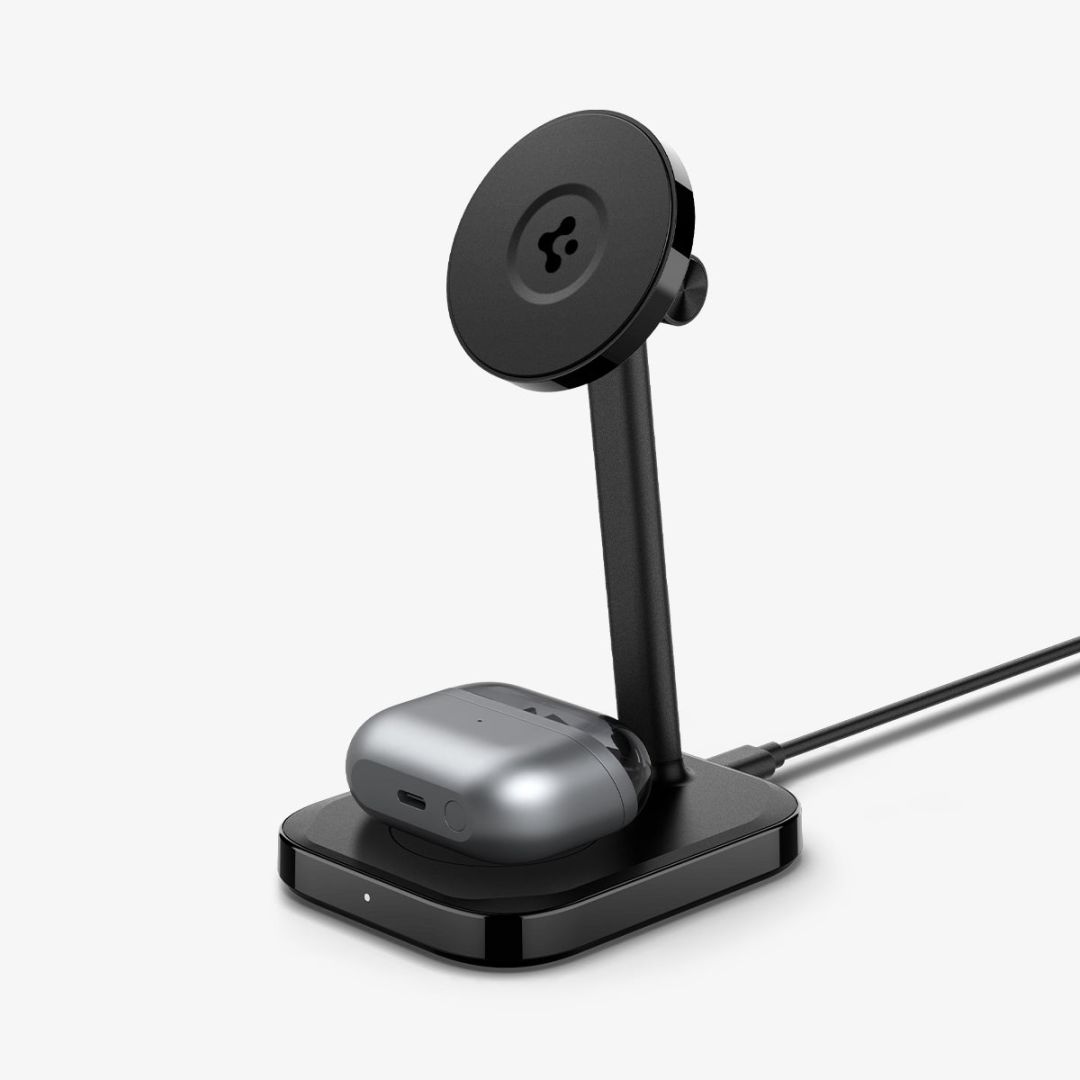 Spigen ArcField MagSafe Wireless Charger 2-in-1 Qi2 15W Black