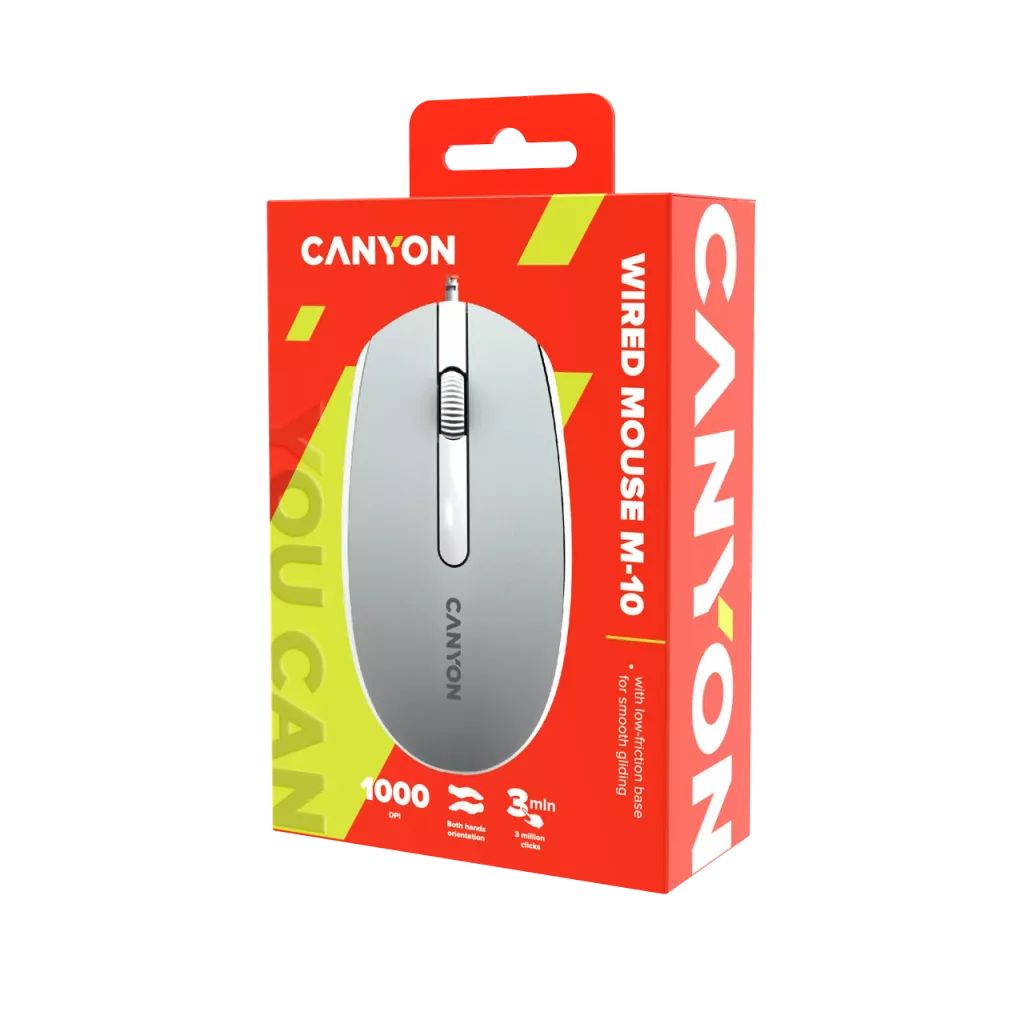 Canyon CNE-CMS10WL wired mouse Dark grey