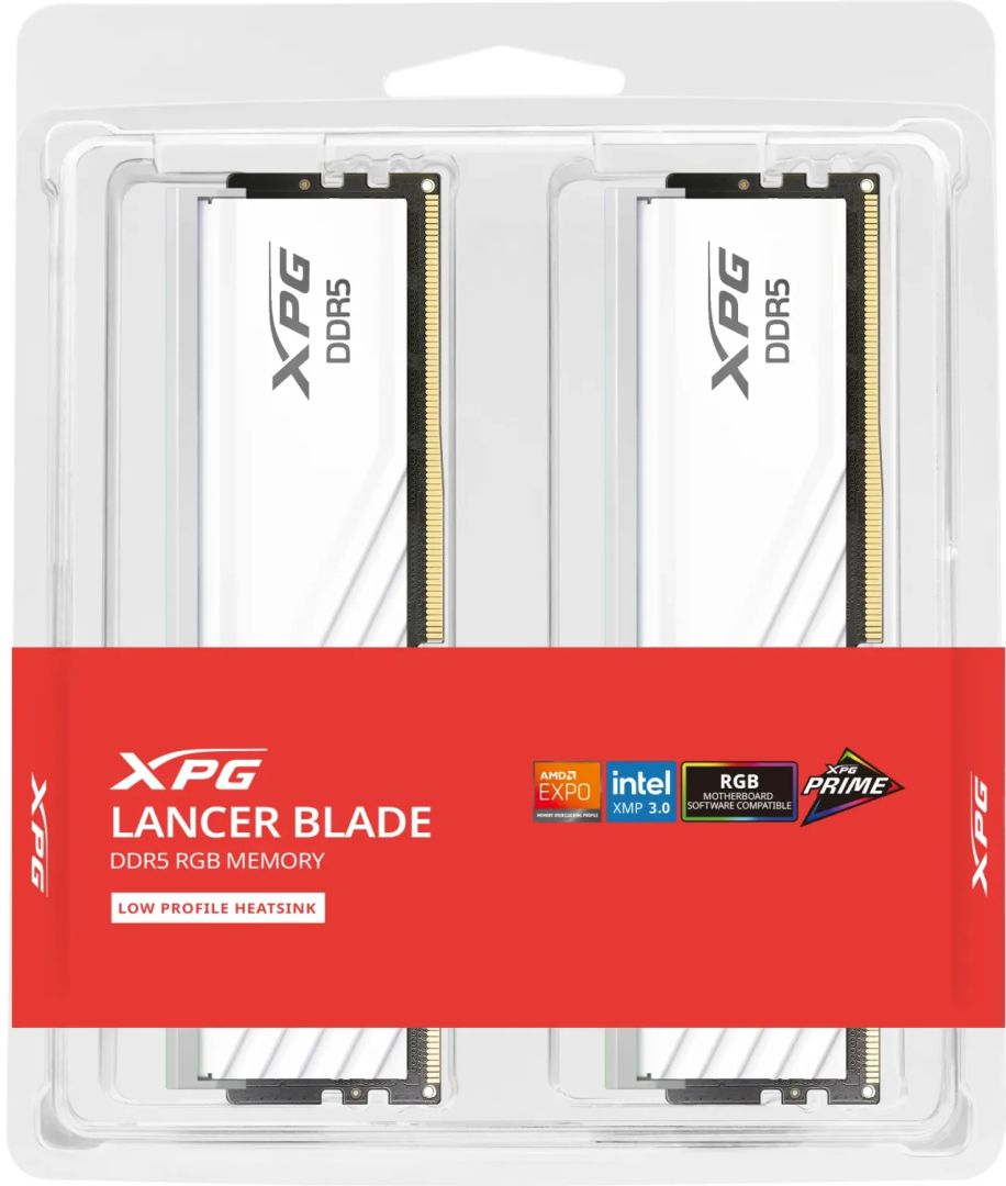 A-Data 48GB DDR5 6000MHz Kit(2x24GB) Lancer Blade RGB White