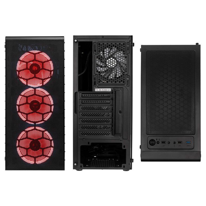 Kolink Observatory Lite Mesh RGB Tempered Glass Black