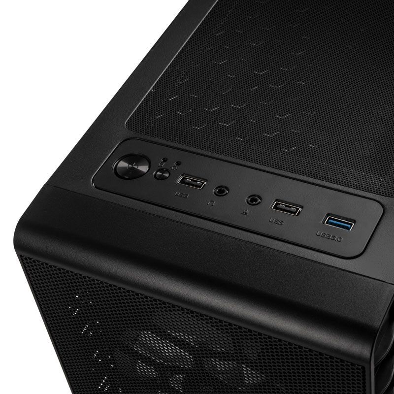 Kolink Observatory Lite Mesh RGB Tempered Glass Black