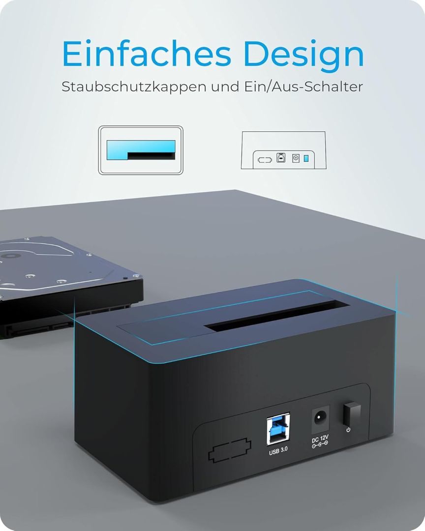 Raidsonic IB-1122-U3 DockingStation for 1x HDD/SSD with USB 3.2 Gen 1 Type-A interface