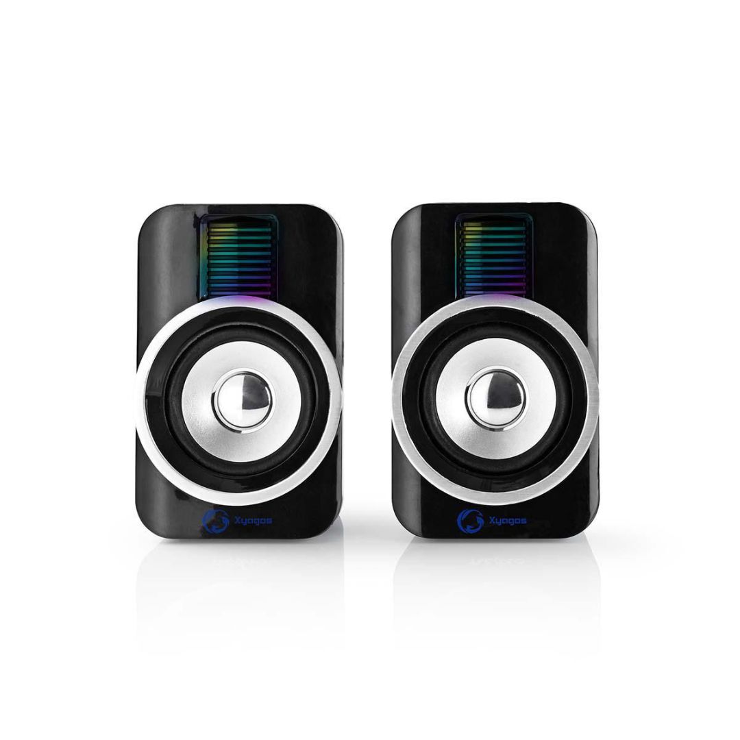 Nedis GSPR20020BK 2.0 Speaker Black/Silver