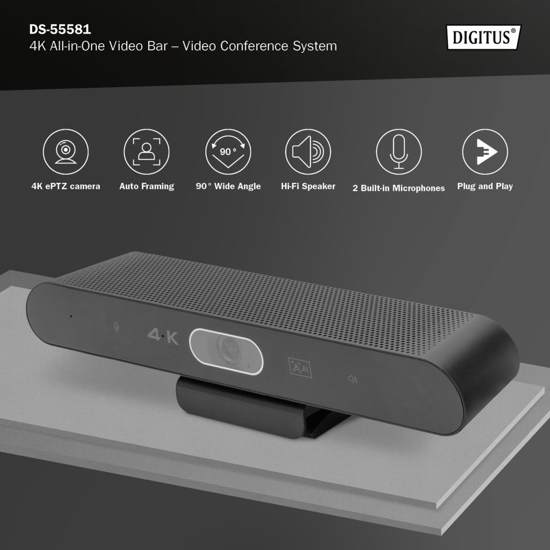 Digitus DS-55581 4K All-In-One Video Bar Mini - Videokonferecia System