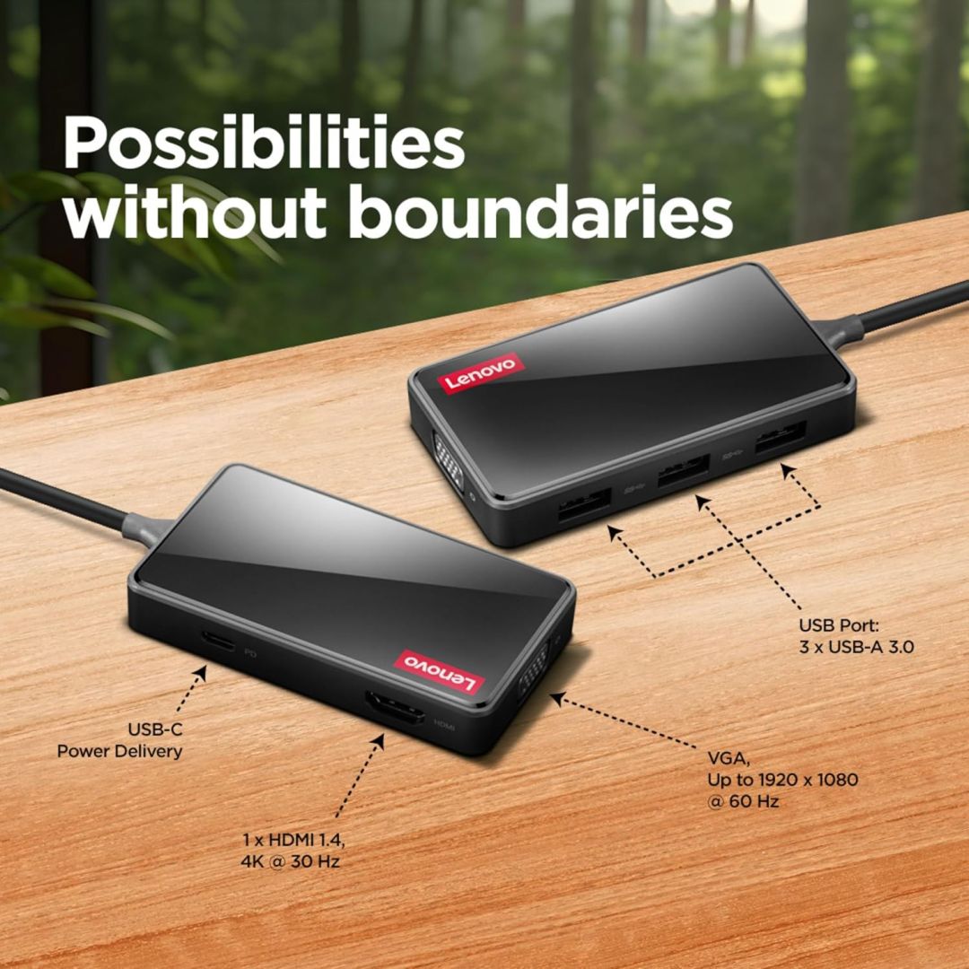 Lenovo 100 USB-C Travel Dock Black