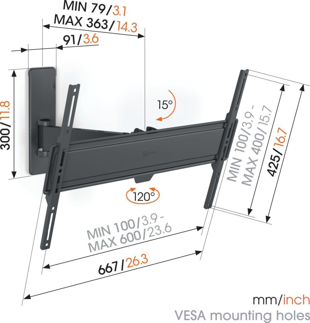 Vogel's TVM 1625 Full-Motion TV Wall Mount