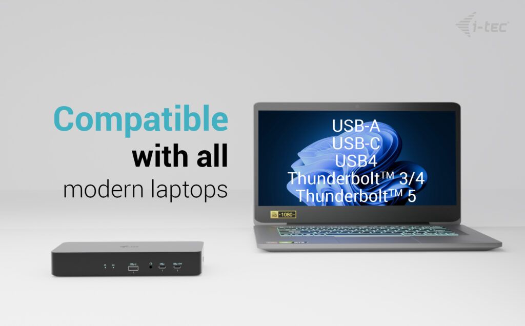 I-TEC Universal Intelligent Dual Display Docking Station + Power Delivery 100W
