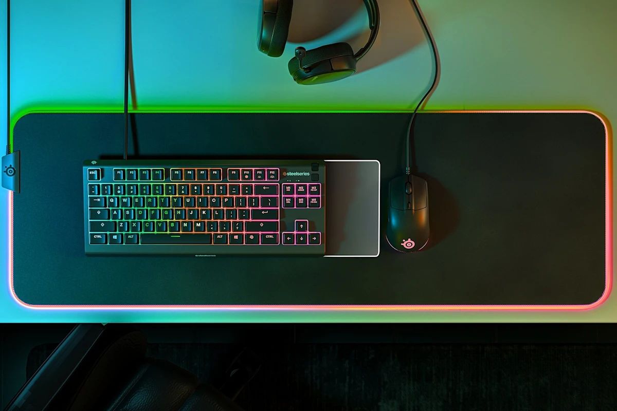 Steelseries Apex 3 TKL Gaming Keyboard Aqua UK
