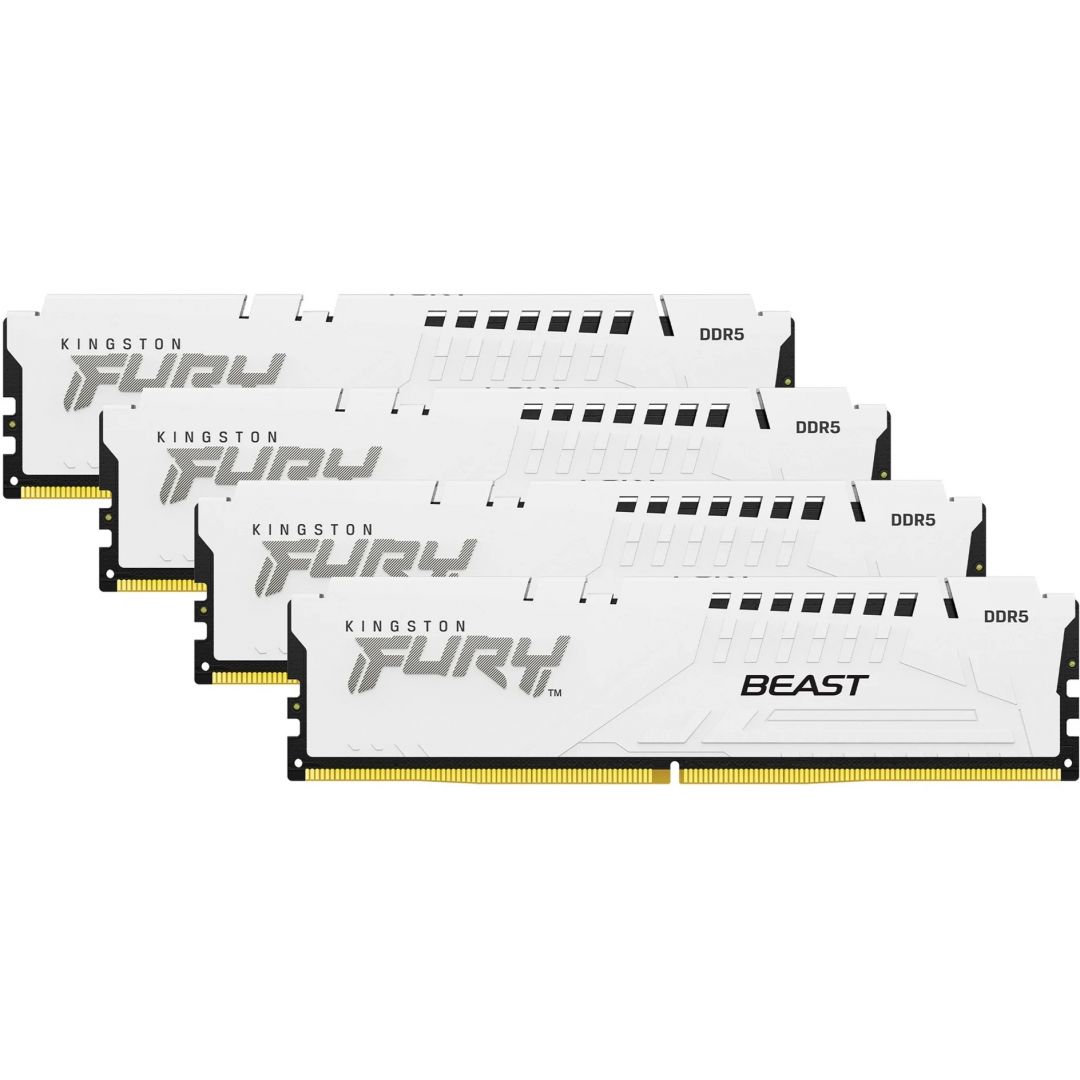 Kingston 128GB DDR5 5200MHz Kit(4x32GB) Fury Beast White