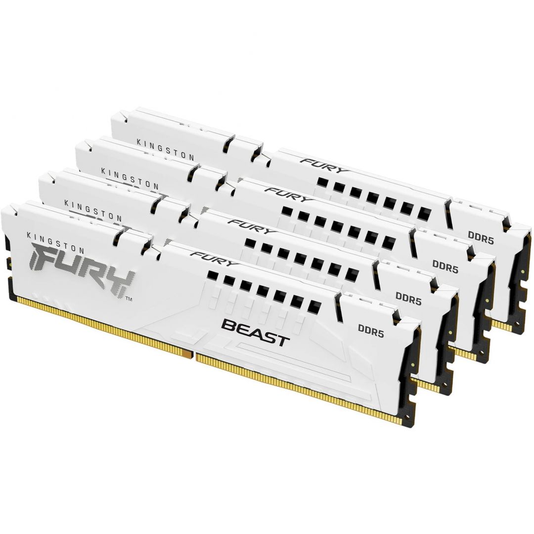 Kingston 128GB DDR5 5200MHz Kit(4x32GB) Fury Beast White