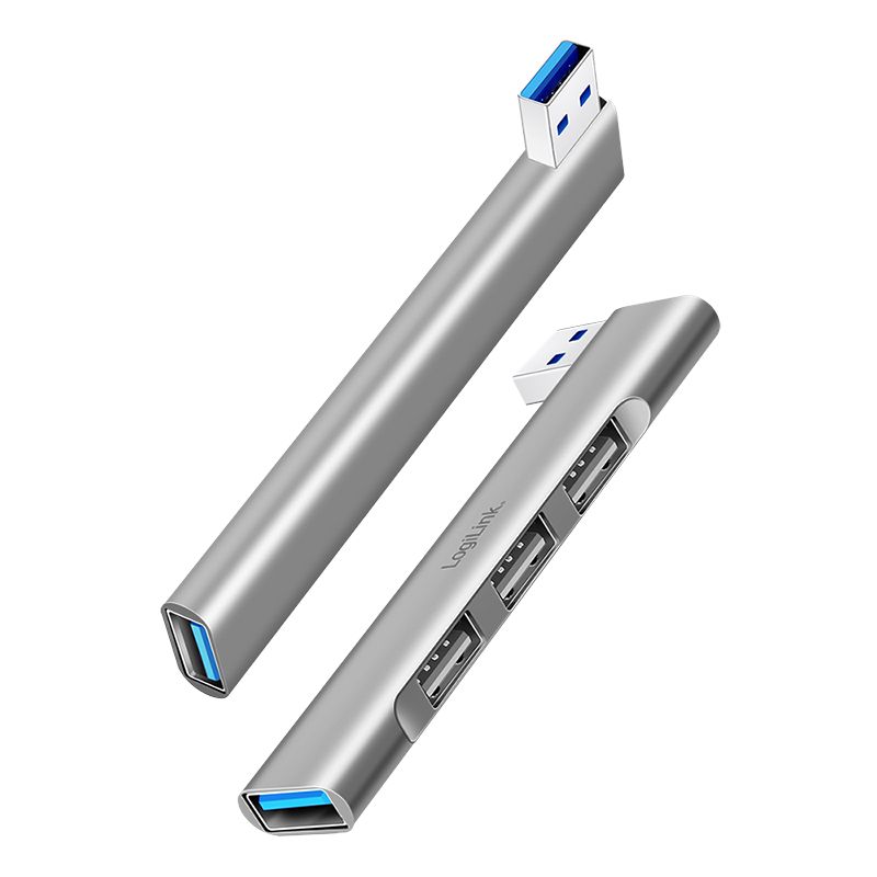 Logilink UA0436 Ultraslim 4-Port USB-A Hub Aluminium