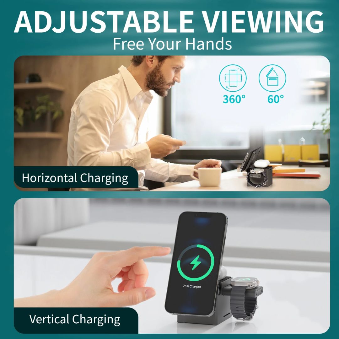 Choetech  T632-F 4in1 Magnetic Wireless Charger Black