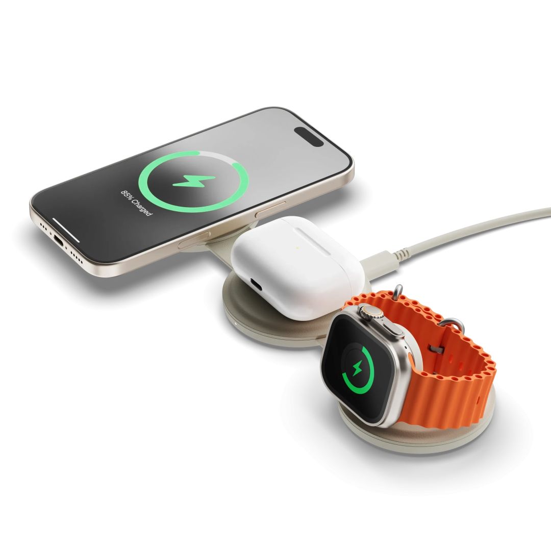 Satechi OntheGo 3-in-1 Wireless Charger Sand