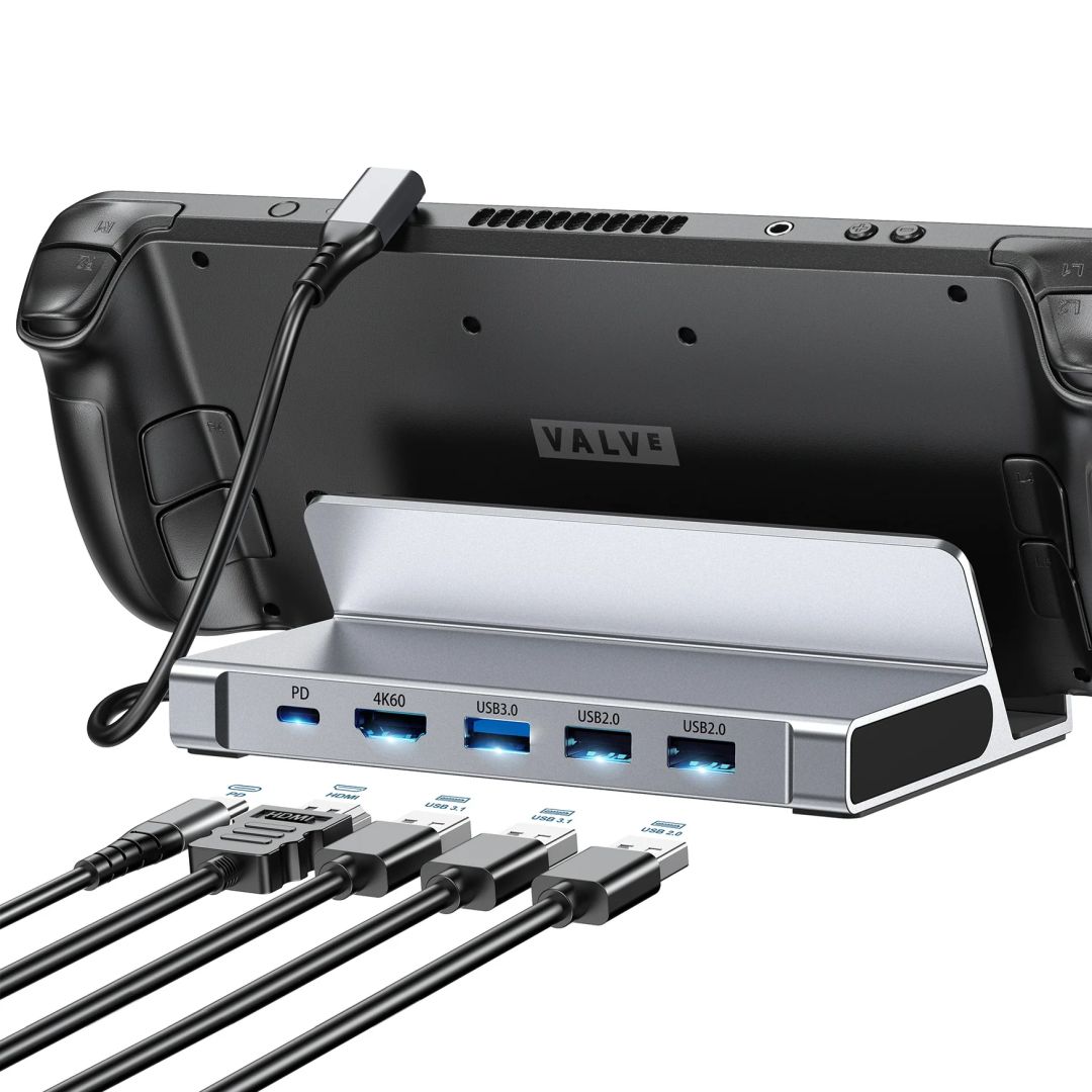 Choetech  HUB-M77 5 in1 PD100W SteamDeck dock station Grey