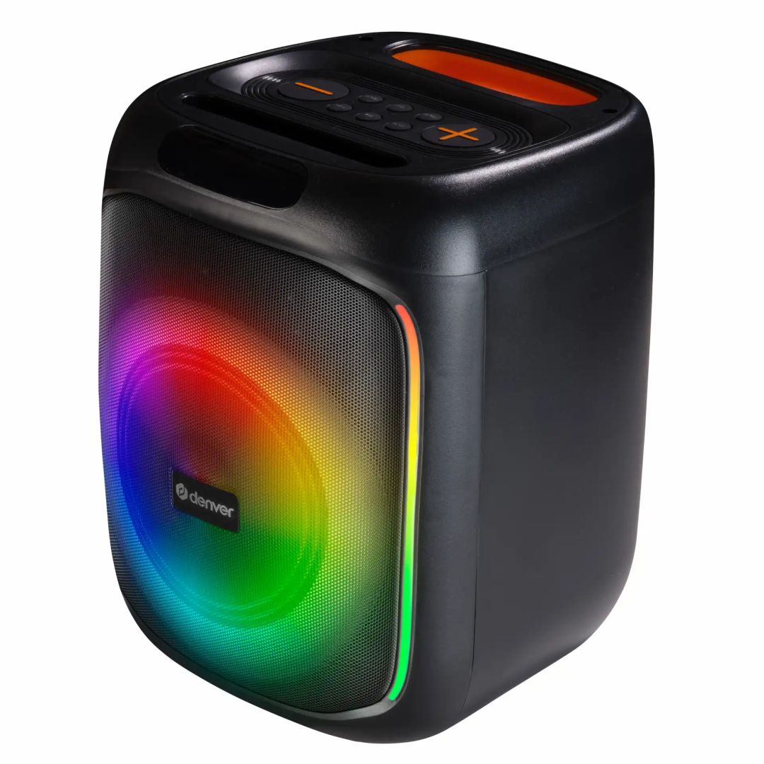 Denver BPS-165 Bluetooth Party Speaker with LED light Black