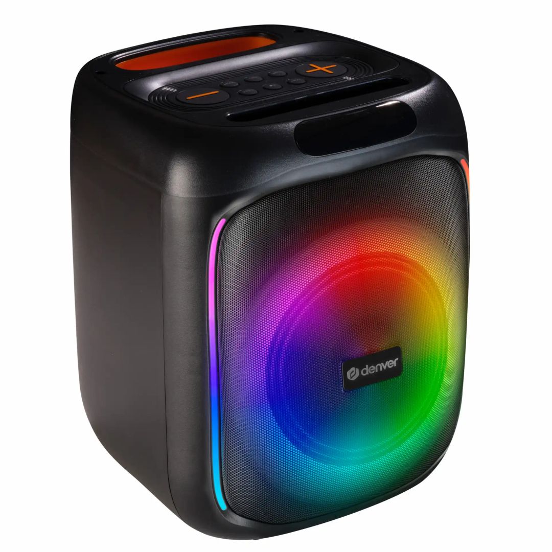 Denver BPS-165 Bluetooth Party Speaker with LED light Black