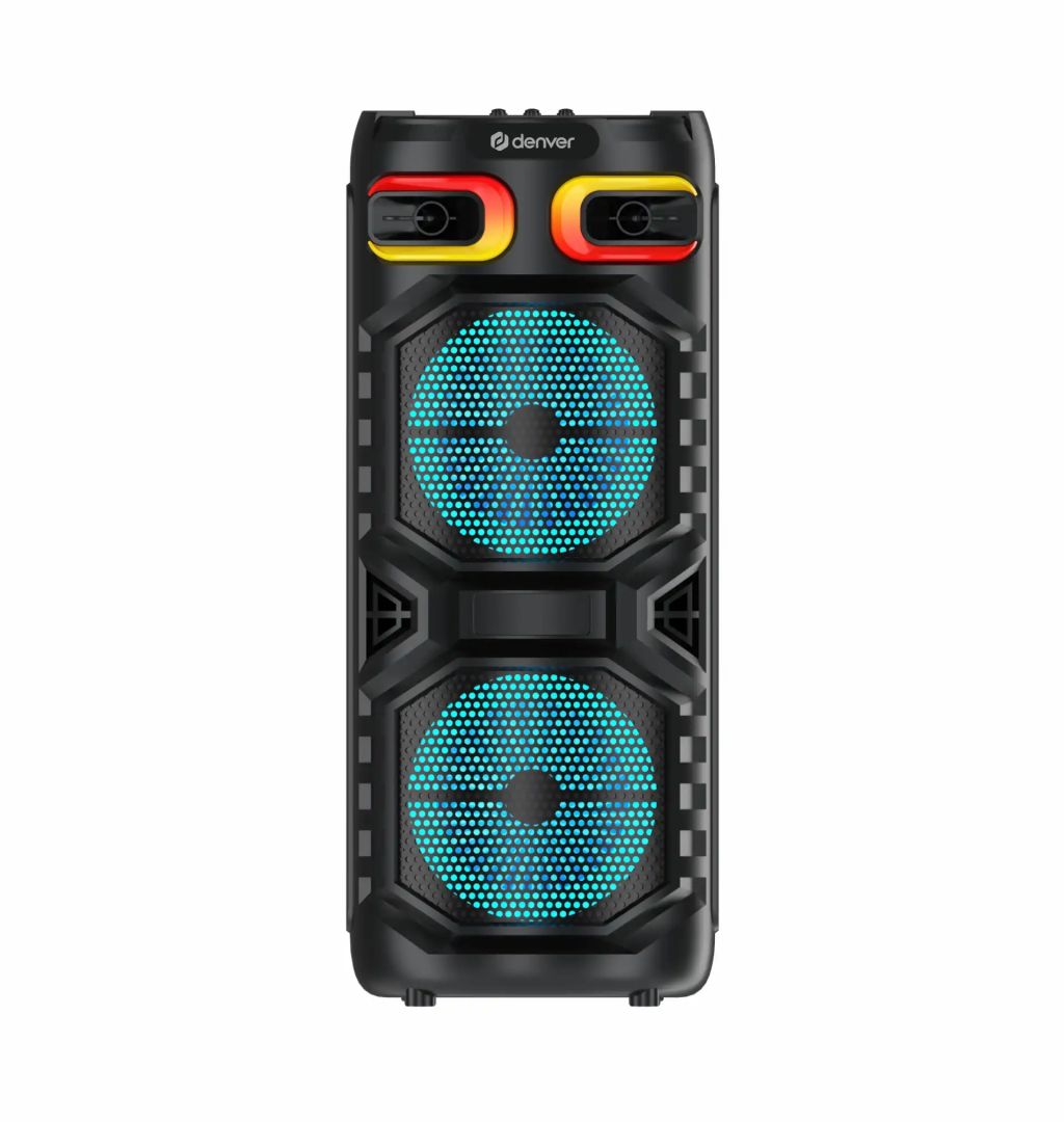 Denver BPS-355 Bluetooth Party Speaker with LED light & 2 x 8