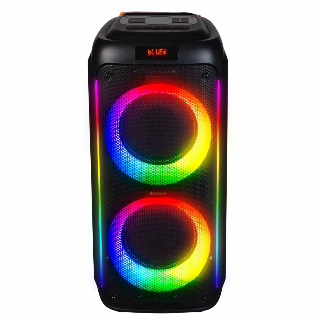 Denver BPS-458 Bluetooth Party Speaker with LED light & 2 x 10