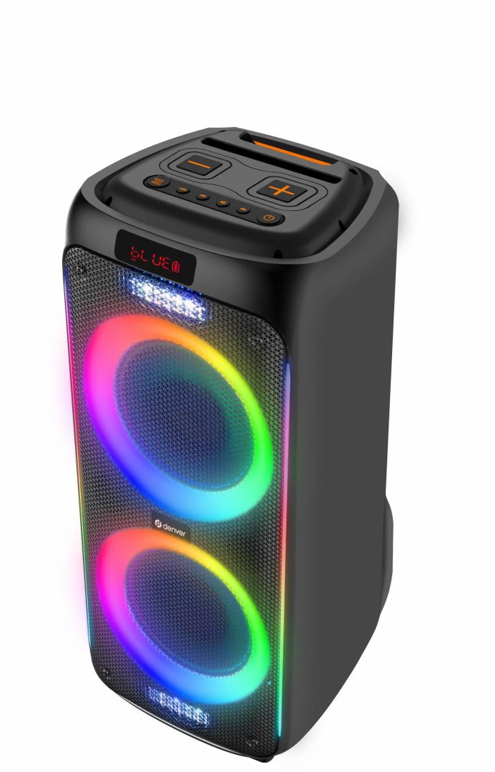 Denver BPS-458 Bluetooth Party Speaker with LED light & 2 x 10