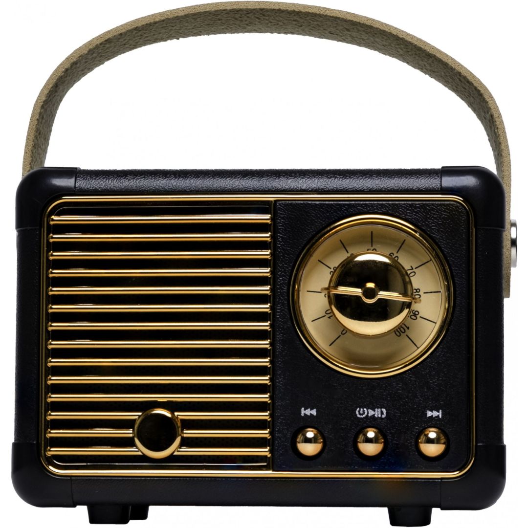 Denver BTP-203 Retro Mini Bluetooth Speaker Black